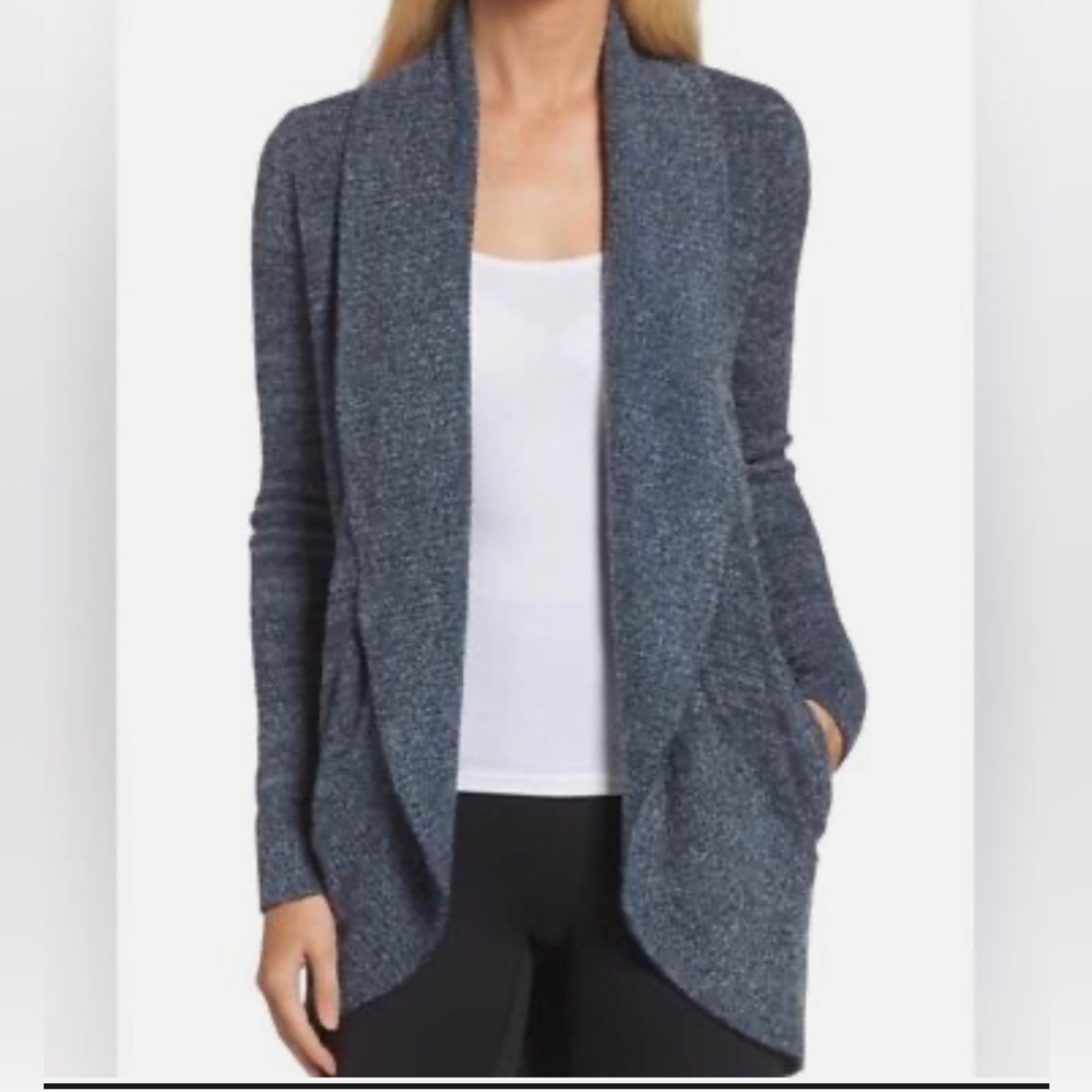 Barefoot Dreams Cozychic Lite Circle Cardigan Style 452 Soft Blue size XS/S